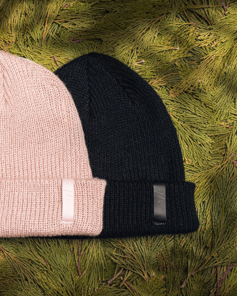 The Yukon Cable Knit Wool Brim Beanie | Coal Headwear