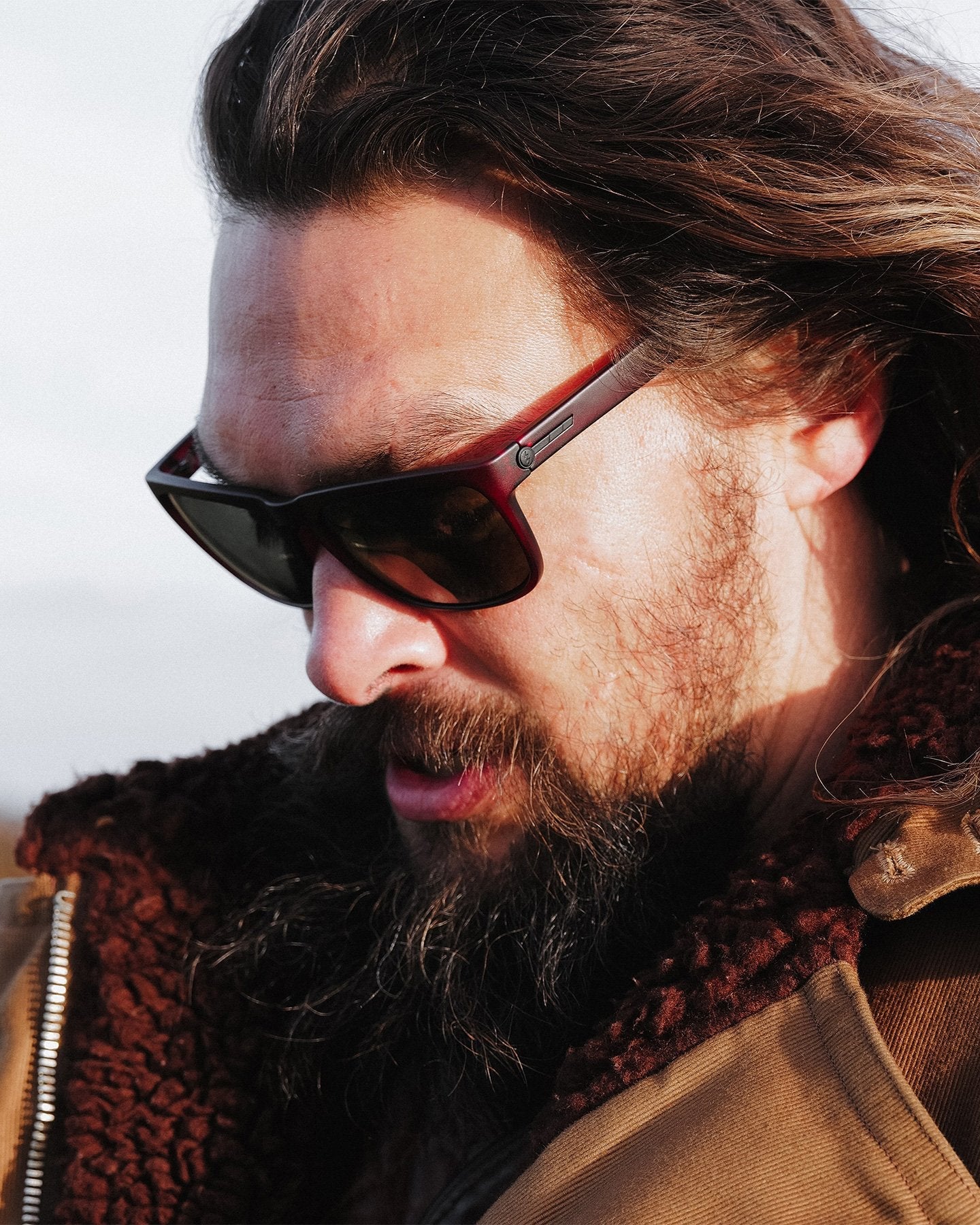 Jason Momoa Knoxville - Momoa Matte Ox Blood Sunglasses - Knoxville - So iLL - Electric