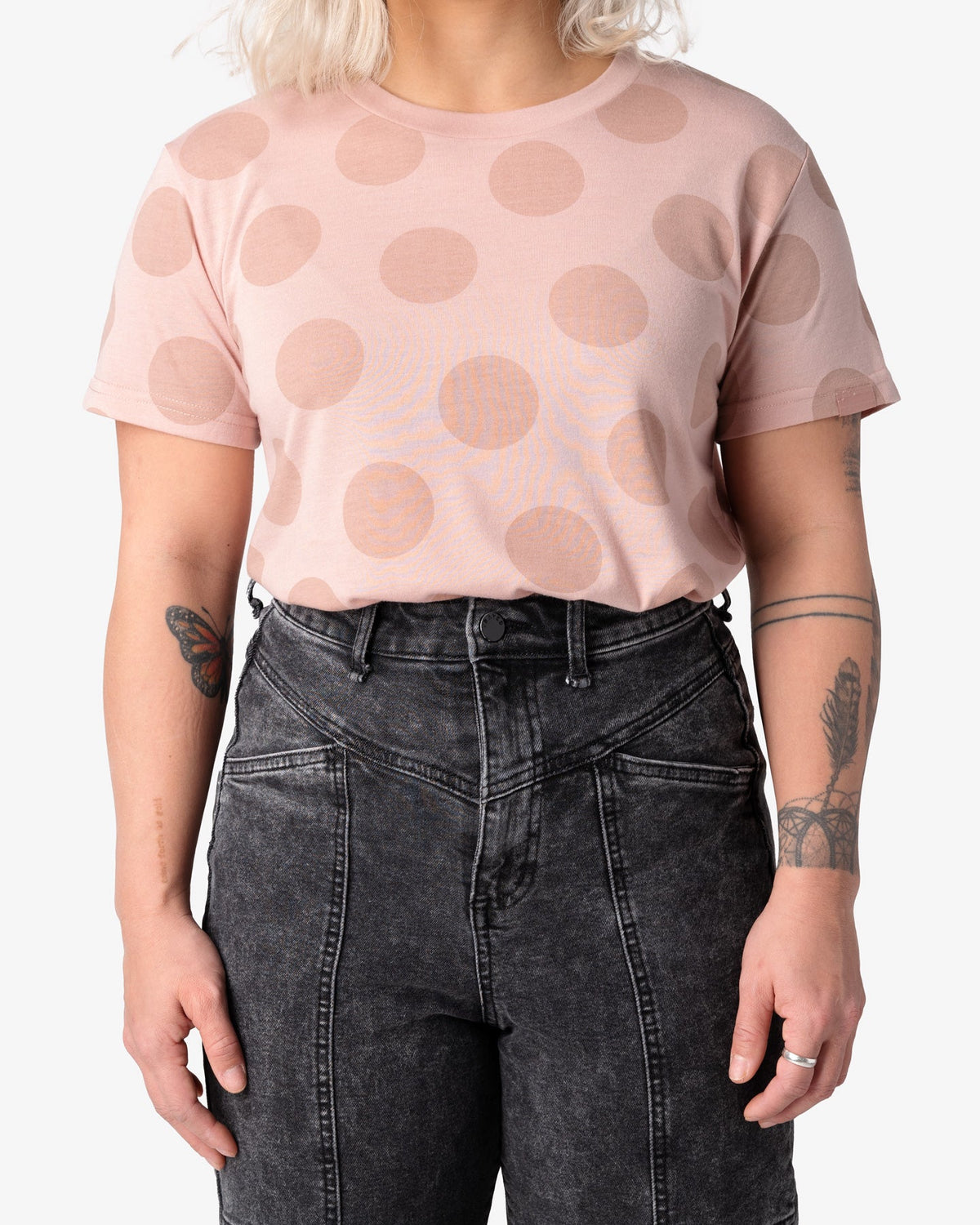 Polka Dot Tee - Dirty Pink - XS - So iLL - So iLL